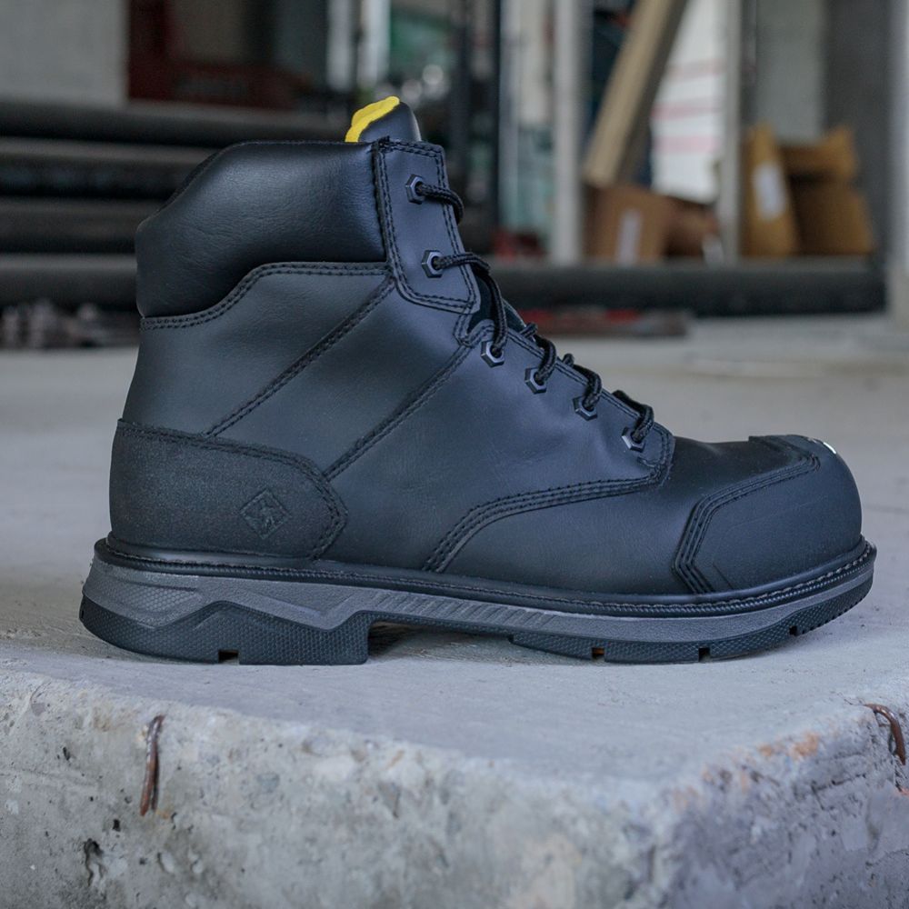 Terra Patton TR0A4NS6BLK Unisex Steel Toe Work Boots - CSA Certified Safety Shoes for Construction & Industrial Use - Black
