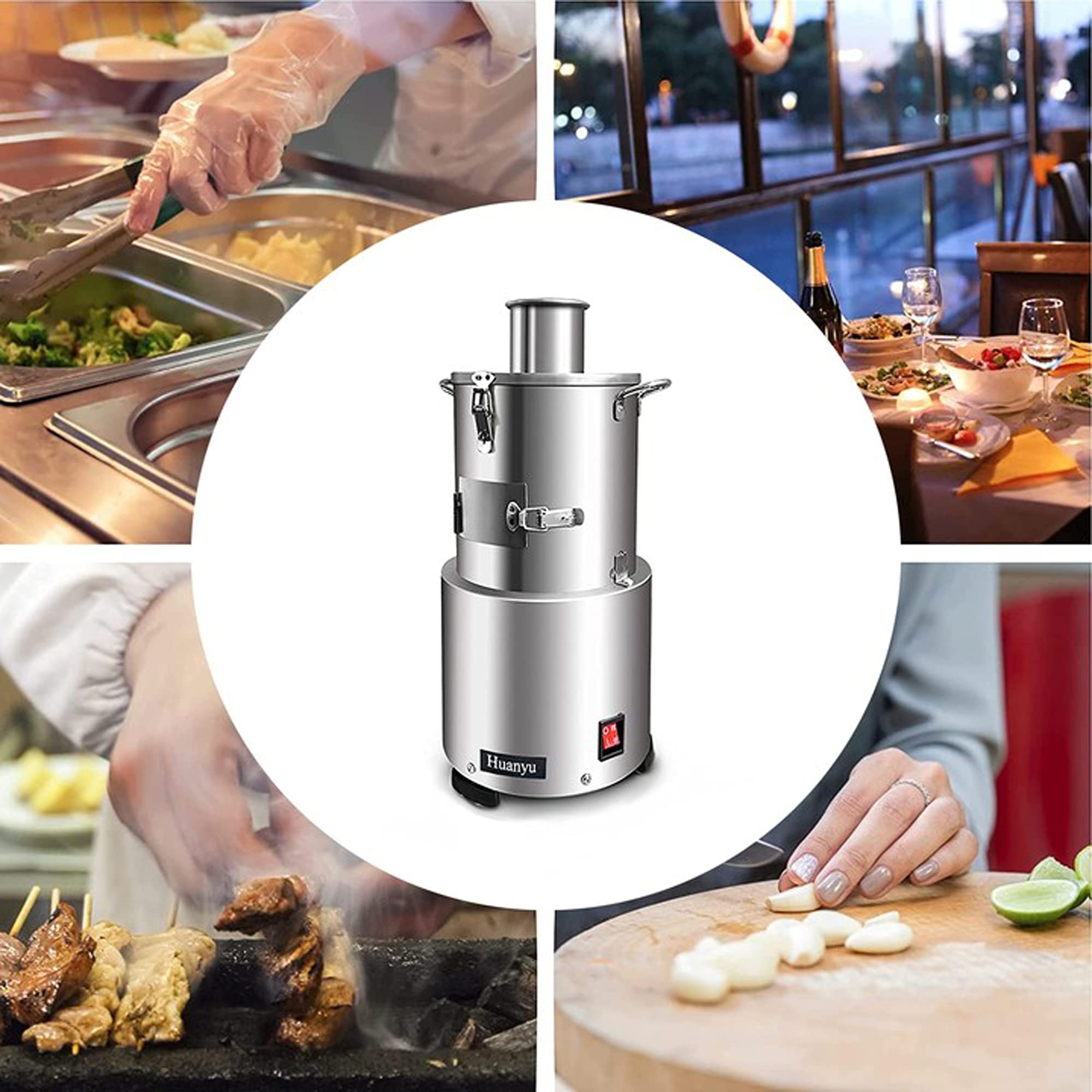 200W Commercial Electric Garlic Peeler Machine - 30KG/H High Capacity, Stainless Steel Garlic Separator for Restaurants & Kitchens - Perfect for Bulk Peeling, Food Prep & Commercial Cooking