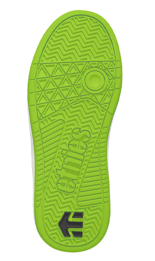 Etnies Marana Youth Skate Shoes - Grey, Lime & White - Durable & Comfortable for Kids Skateboarding & Casual Wear