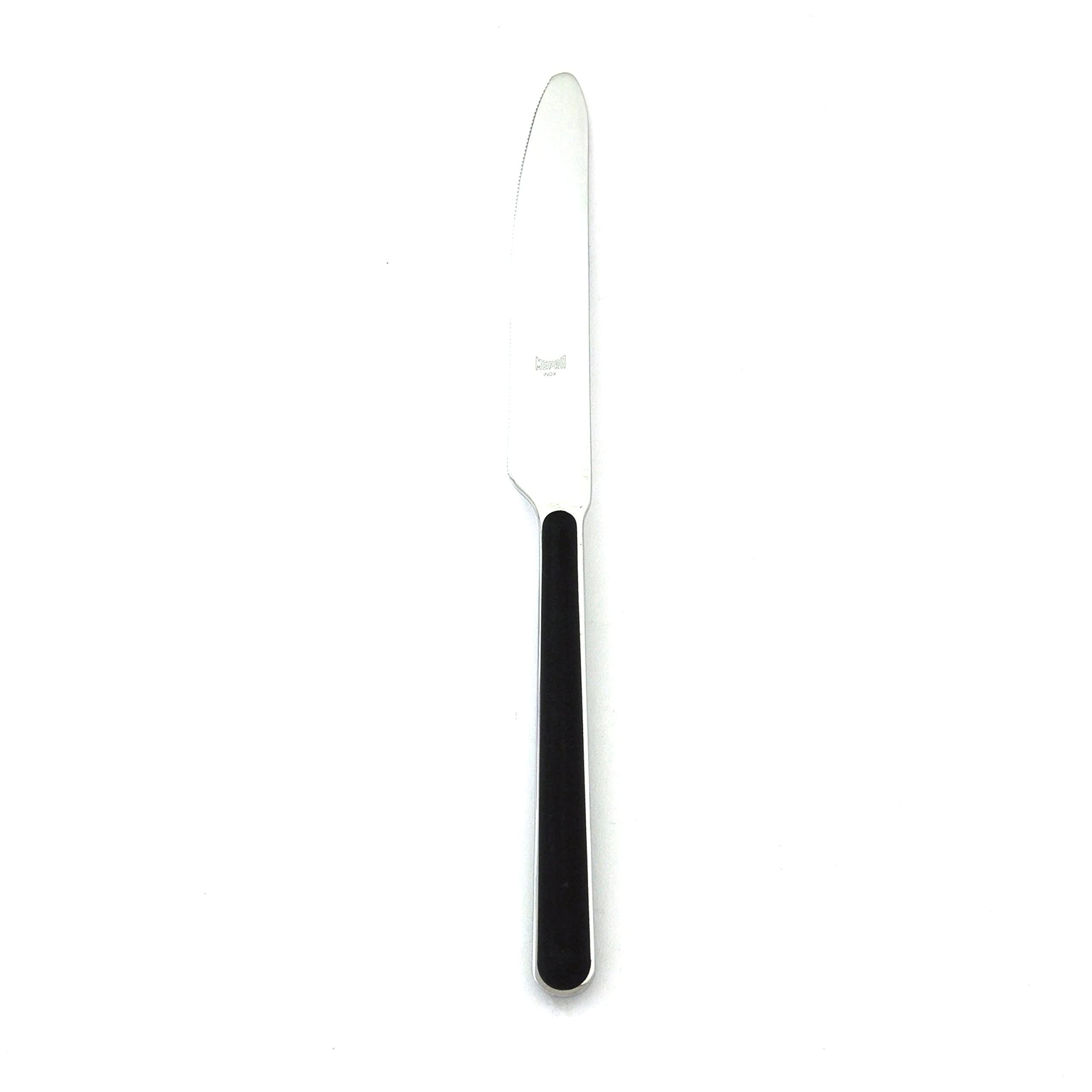 24-Piece Black Table Knife Set - Stainless Steel Dinner Knives for Home, Restaurant & Catering Use