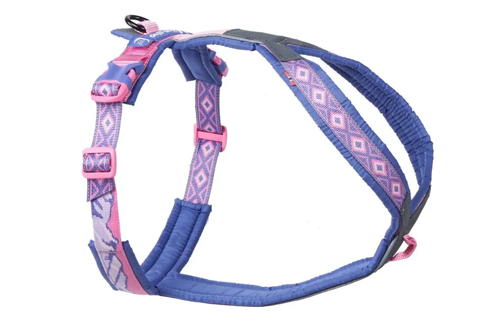 Non Stop Dog Wear Rachel Pohl Signature Series 5.0 Dog Harness - Adjustable No-Pull Pet Vest in Purple/Pink for Small to Medium Dogs - Perfect for Hiking, Running & Outdoor Adventures