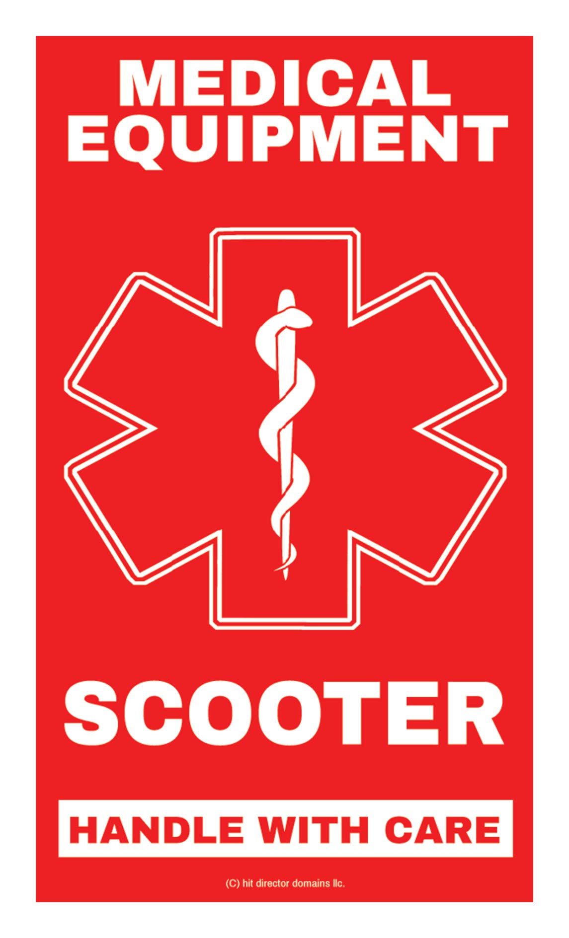 Medical Scooter Luggage Tag - Handle with Care, DOT & ACAA Compliant (1-Pack) - Perfect for Air Travel & Mobility Equipment Identification
