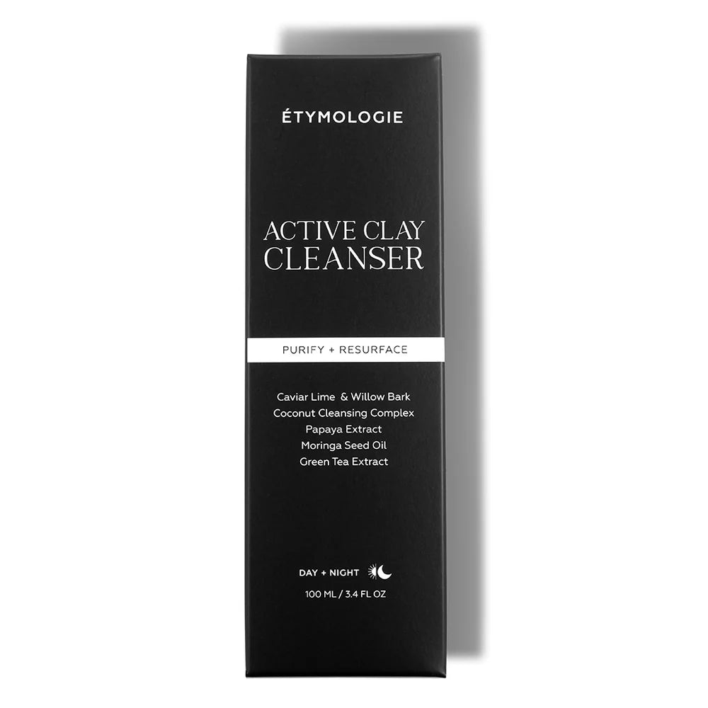 Etymologie Active Clay Cleanser 100ml - Deep Pore Cleansing for Oily & Acne-Prone Skin - New in Box - Perfect for Daily Skincare Routine & Travel