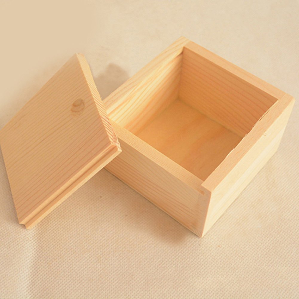 Vintage Handmade Wooden Jewelry Box - Small Plain Jewelry Storage Organizer for Rings, Earrings & Necklaces | Perfect for Travel, Gifts & Home Decor