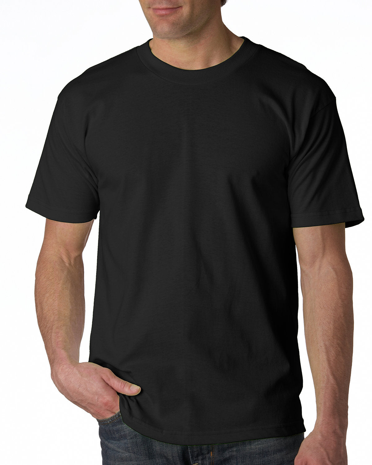 Bayside BA5100 Men's 100% Cotton T-Shirt - 6.1 oz. Soft Comfort Crew Neck Tee for Casual Wear, Gym & Everyday Outfits