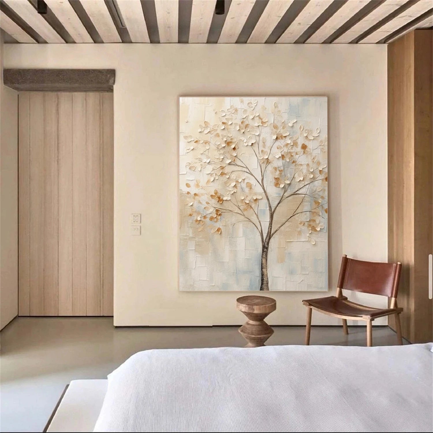 Flower and Tree Painting #FT 209 - Handmade Canvas Wall Art for Home & Office Decor