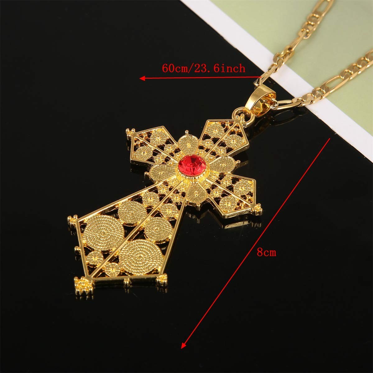 Ethiopian Gold Pendant Necklace for Women - Handmade African Jewelry for Weddings & Special Occasions | Eritrean Cultural Gift & Elegant Party Accessory