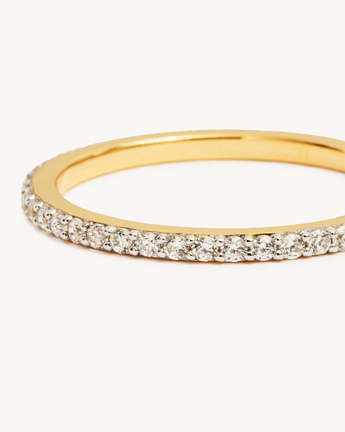 14K Solid Gold Diamond Mist Ring for Women - Elegant Stackable Band for Engagement, Wedding, Anniversary & Everyday Wear