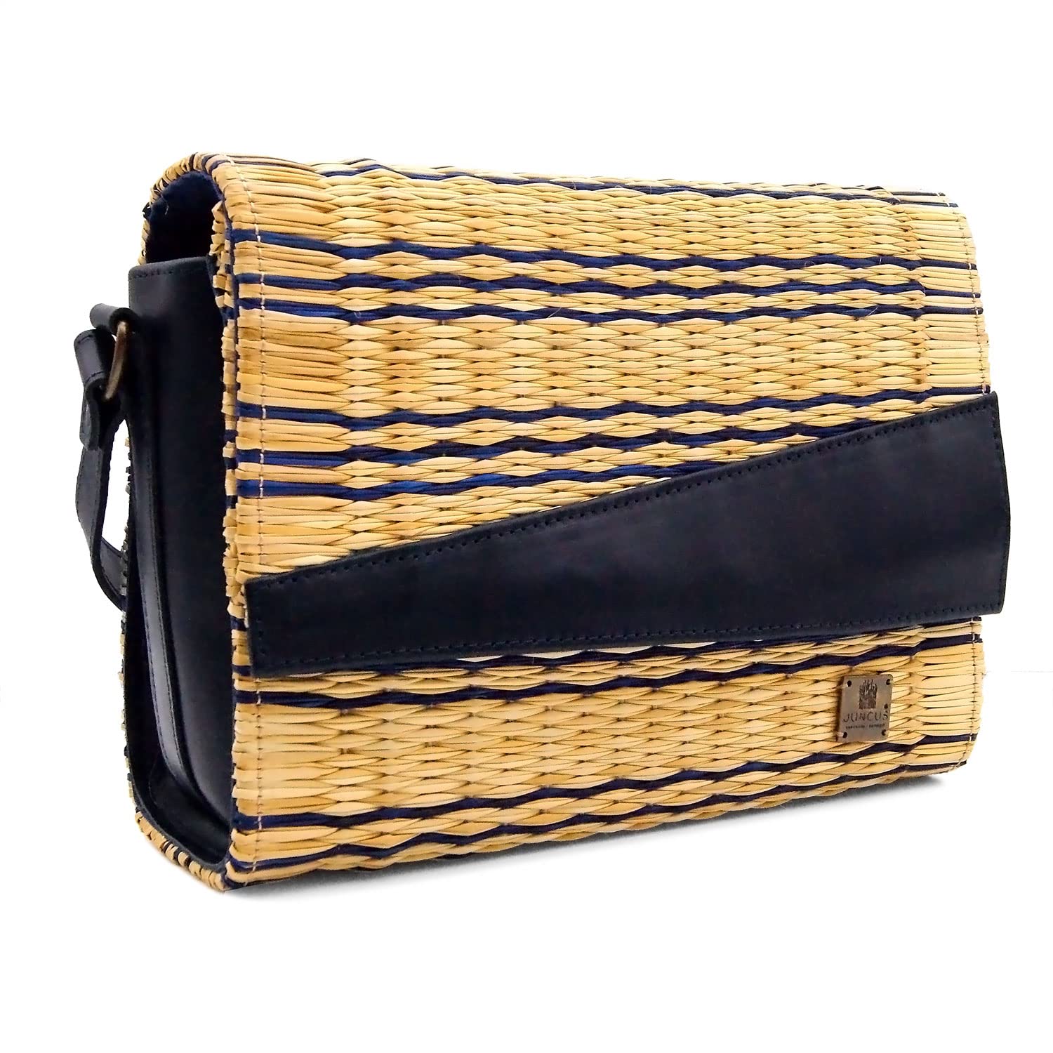 Handmade Wicker Vegan Straw Basket Bag for Women - Eco-Friendly Beach Tote & Summer Purse - Perfect for Picnics, Shopping & Vacation - Made in Portugal