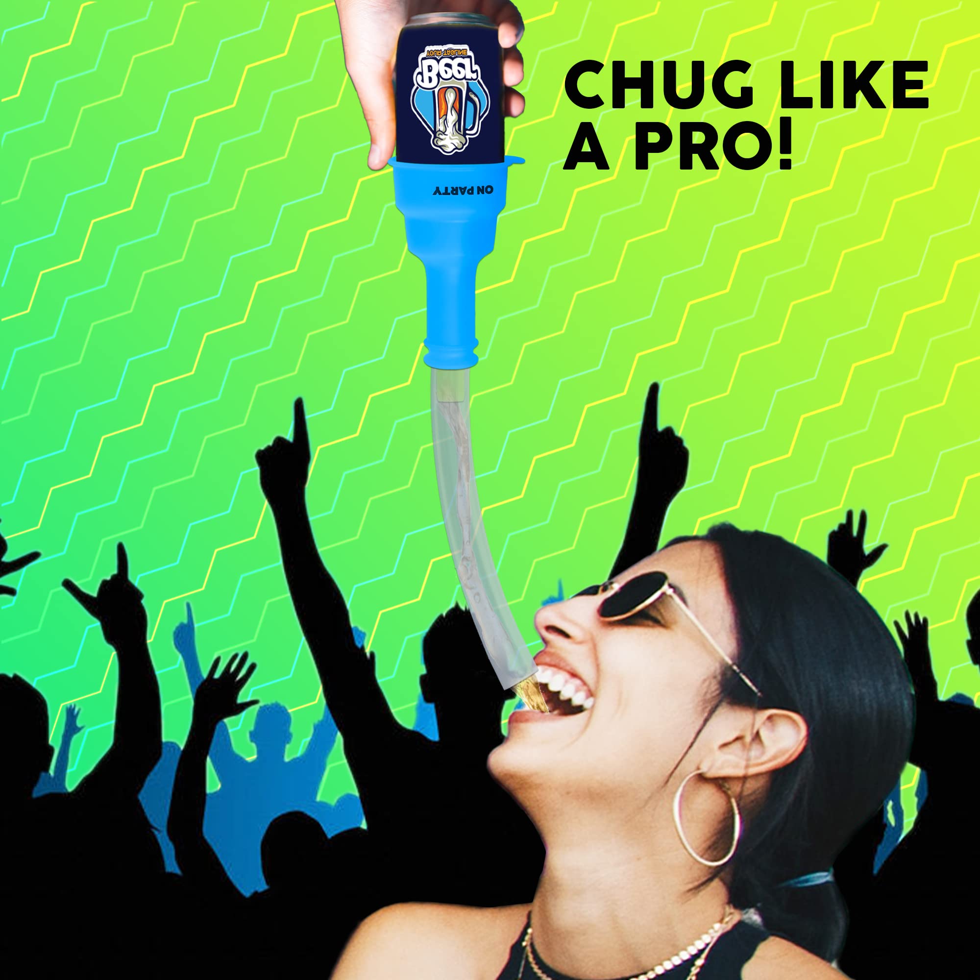 Portable Beer Bong Funnel - Ultimate Shotgunning & Chugging Tool for Parties, Tailgates & College Events - Fast & Easy Beer Drinking Accessory