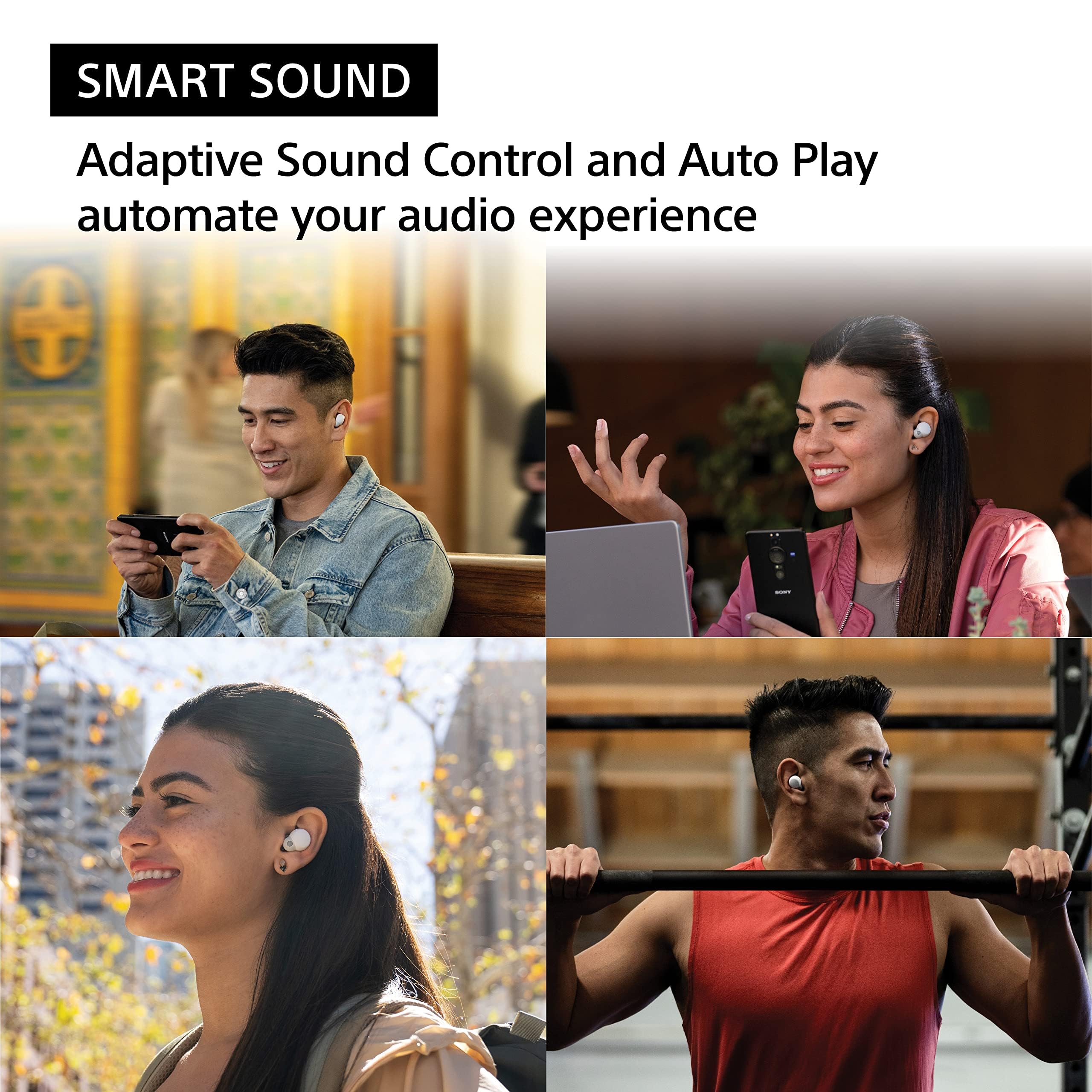 Sony LinkBuds S True Wireless Bluetooth Earbuds with Active Noise Cancellation (ANC) - Premium Black (Renewed) | Perfect for Commuting, Workouts & Travel