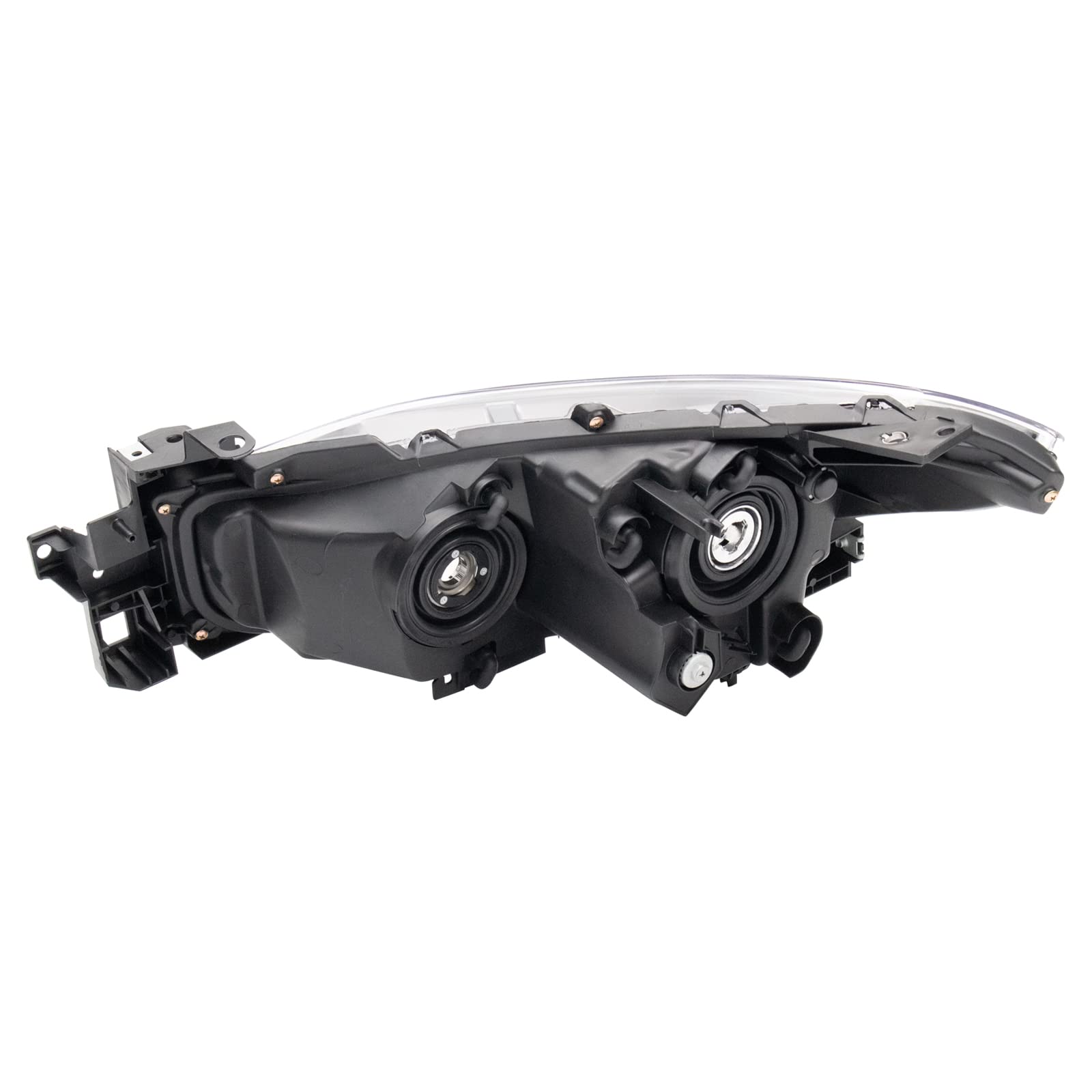 2017-2018 Mazda 3 Headlight Assembly Set - Halogen Compatible Driver & Passenger Side (MA2502149 MA2503149 MA2518175 MA2518177 MA2519175 MA2519177) - Perfect for Night Driving & Auto Replacement