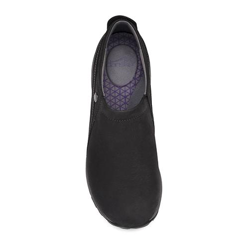 DANSKO PATTI Black Milled Nubuck Leather Clogs - Comfortable Slip-Resistant Shoes for Nurses, Chefs & Healthcare Workers