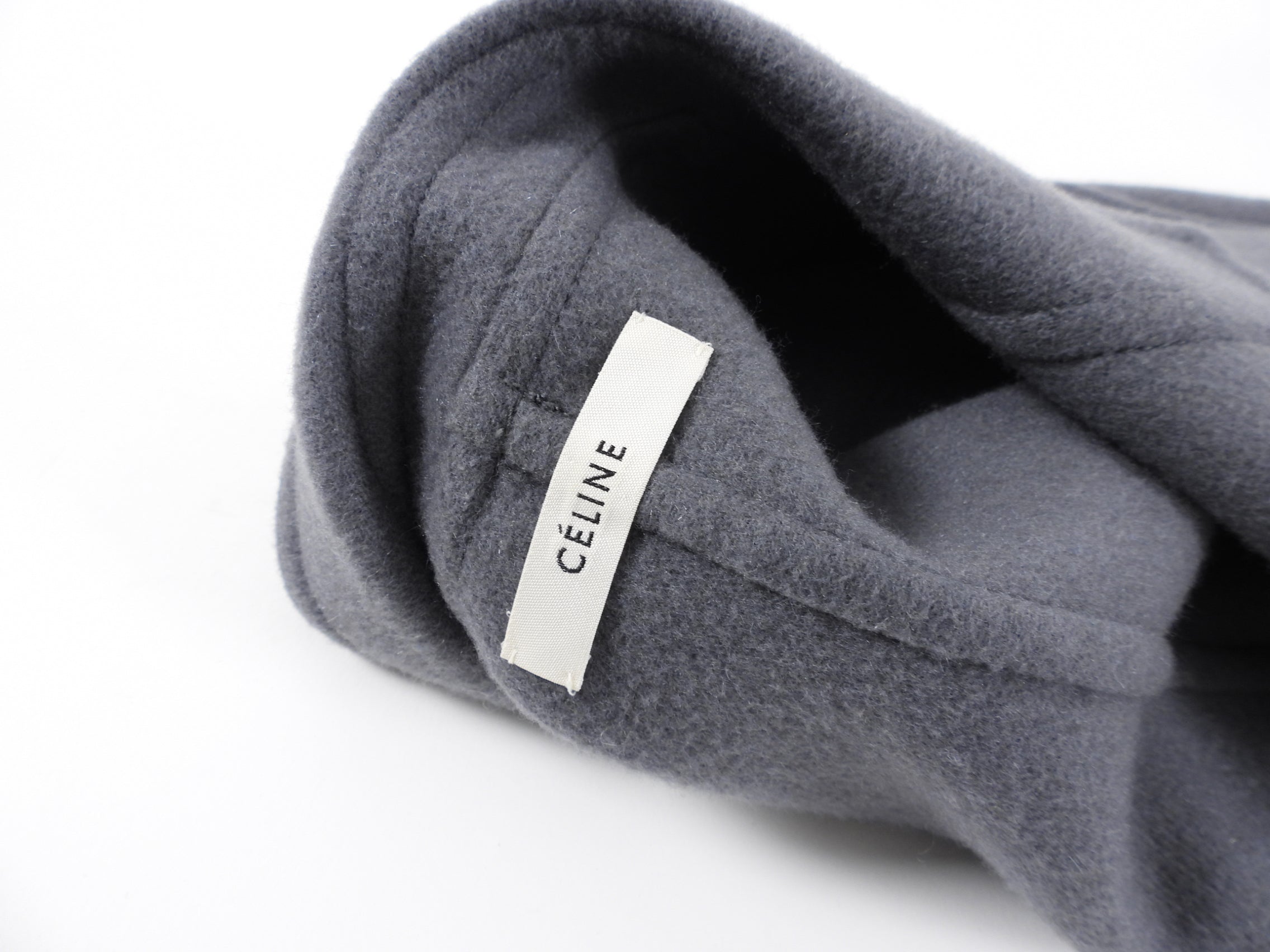 Celine Steel Grey Double Faced Cashmere Coat Women's Size 38/S - Luxury Winter Outerwear for Office & Evening Events