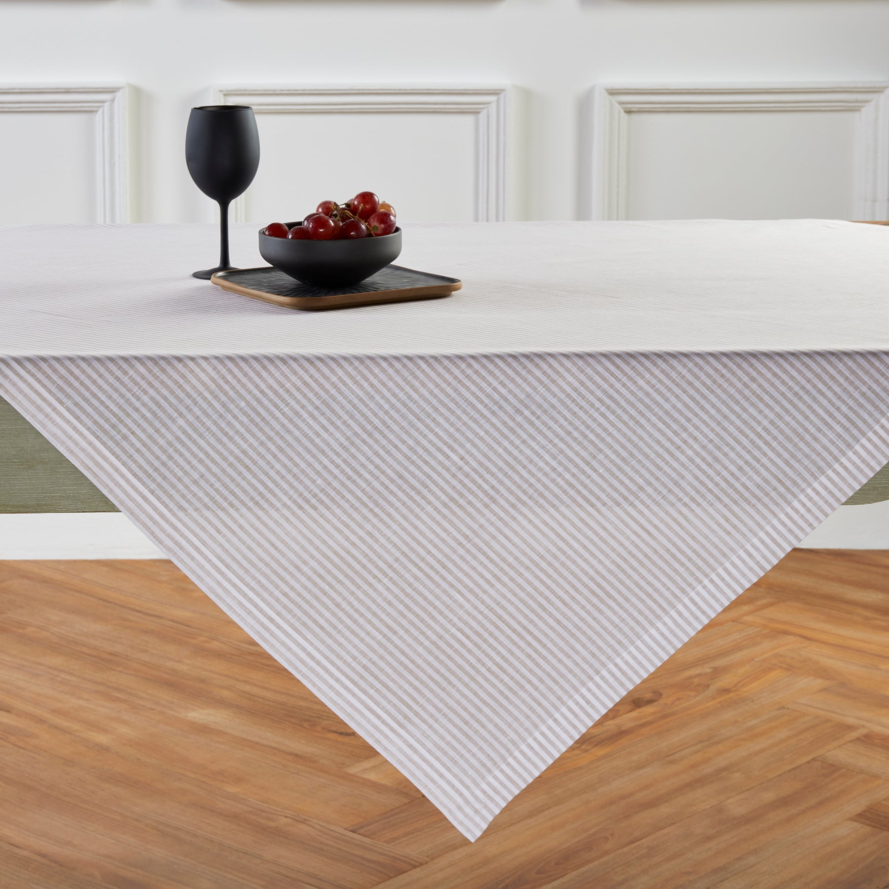 Elegant Narrow Stripe Table Throw - Stylish Cotton Table Runner for Dining Room Decor, Wedding & Holiday Table Setting - 16x72 Inches