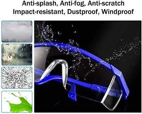 Mozeeda 5-Pack Safety Glasses - Clear Anti-Fog UV400 Protection Goggles with Adjustable Temples | ANSI Z87.1 Certified Scratch-Resistant Eyewear for Men & Women | Ideal for Industrial Work, Construction, and DIY Projects