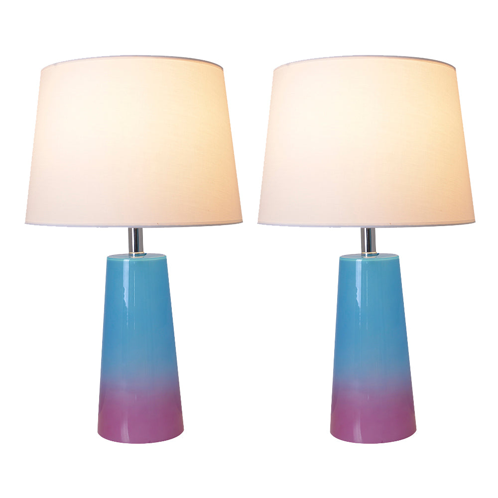 Rosemary Ombre Glass Table Lamp Set of 2 - 25