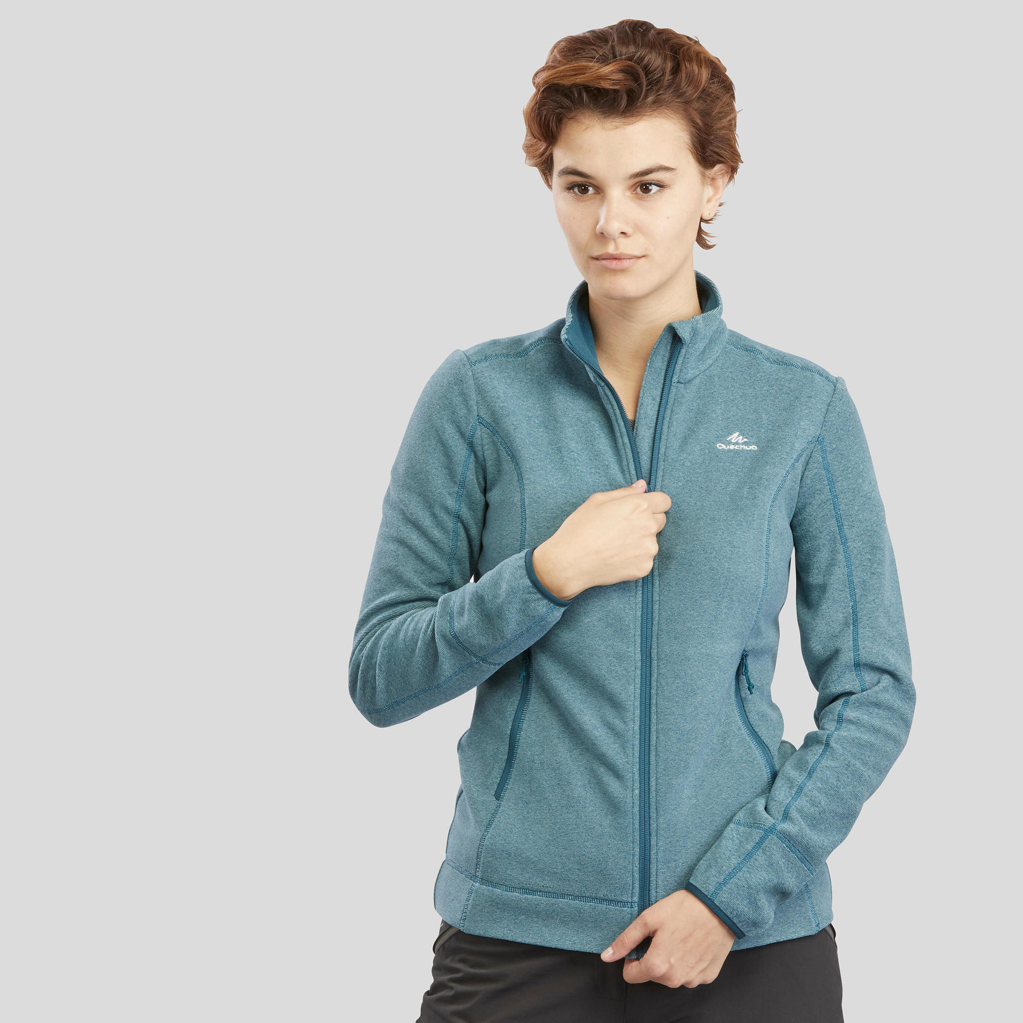 Quechua Women's MH120 Fleece Jacket - Warm Winter Outdoor Jacket for Hiking, Camping & Casual Wear