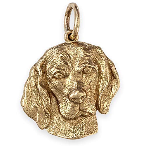 9ct Solid Gold Beagle Dog Pendant - Handmade in UK - Perfect Gift for Dog Lovers & Jewelry Collectors