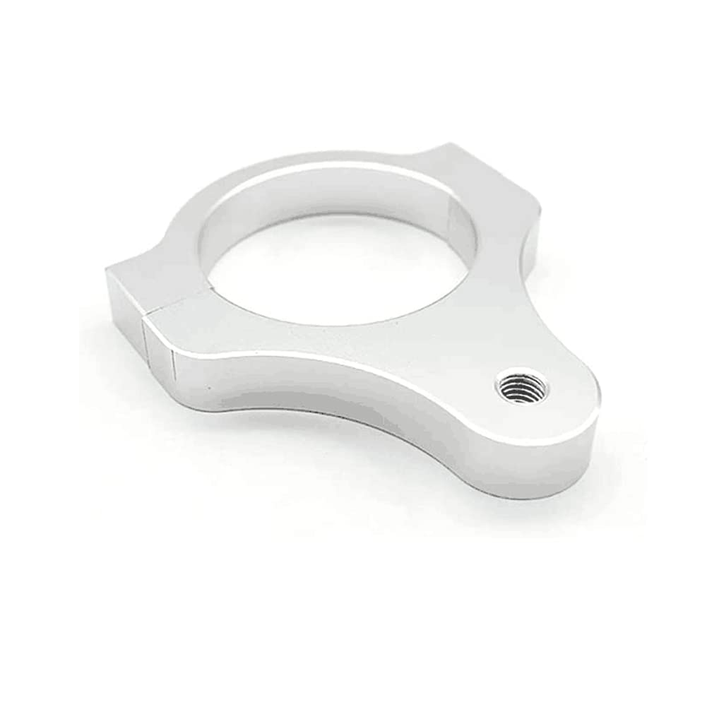 High-Quality 41mm Aluminum Motorcycle Steering Damper Fork Mounting Bracket - Silver | Durable Frame Clamp for Bike Modification & Performance Upgrade | Perfect for Off-Road, Racing & Custom Motorcycle Builds