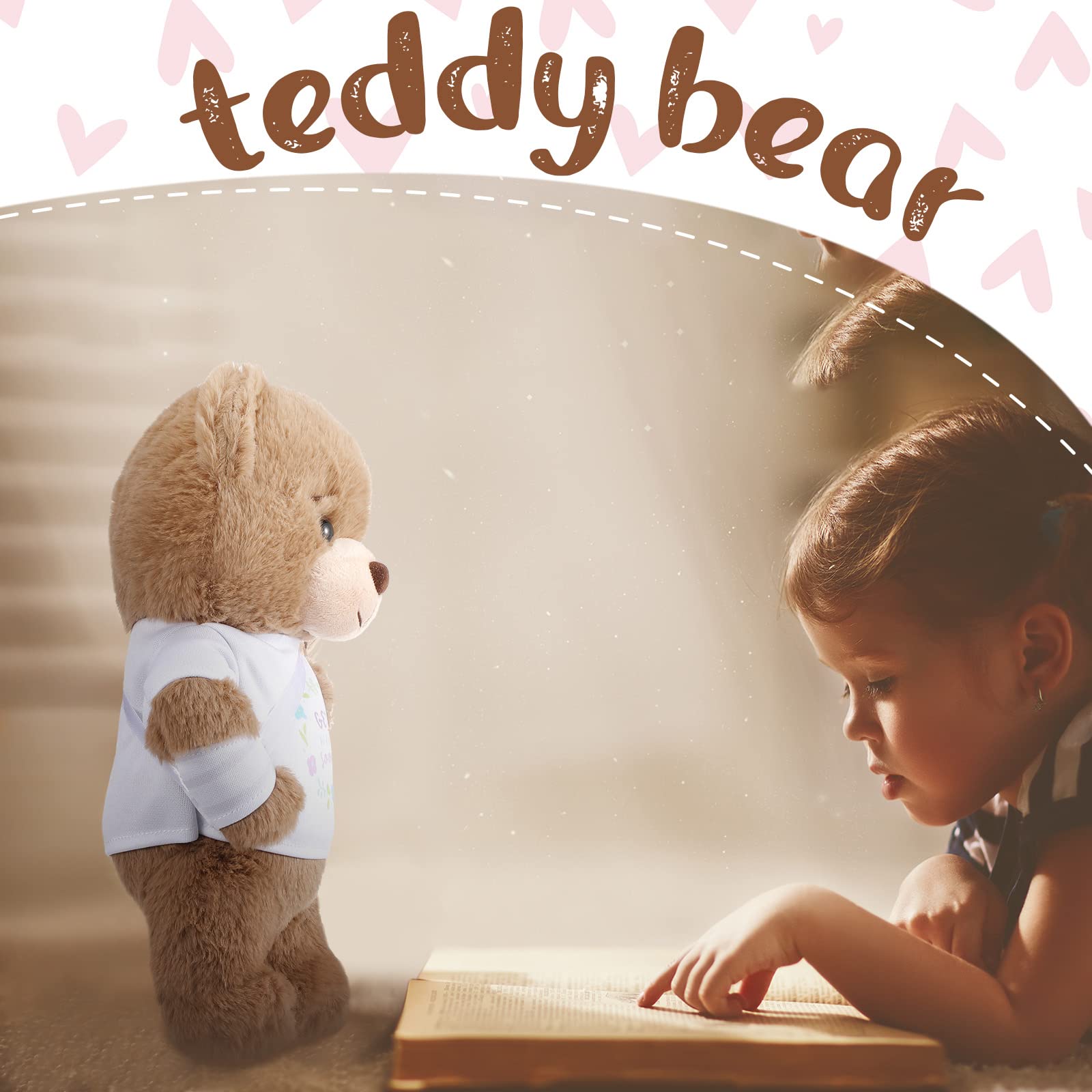 Deekin 10-inch White Broken Arm Bear Stuffed Animal - Get Well Soon Gift for Kids & Adults After Surgery, Soft Plush with Bandage - Perfect for Hospital Recovery, Comfort Gifts, and Cheering Up Loved Ones