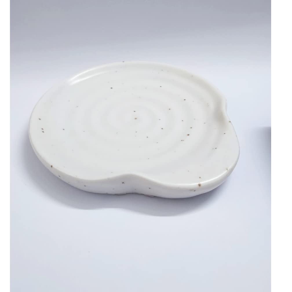 Ceramic Spoon Rest for Kitchen - 3.9 Inches Heat-Resistant Spoon Holder for Stove Top, Coffee & Cooking Utensils | Perfect for Countertop, Stovetop & Dining Table Use