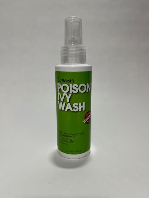 Dr. West's Poison Ivy Wash - 4oz Soothing Spray for Poison Ivy, Oak & Sumac Relief | Fast Itch Relief & Skin Protection for Outdoor Activities, Hiking & Gardening