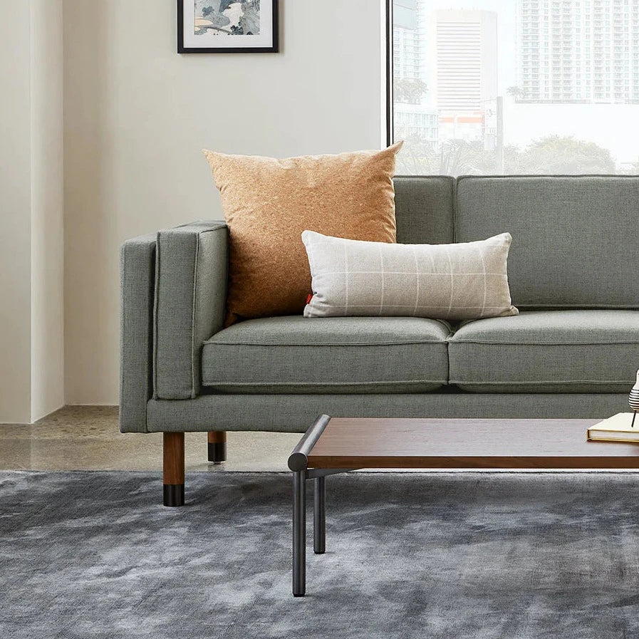 Gus Modern Augusta Sofa - Mid-Century Modern Fabric Sofa for Living Room, Lounge & Office - Comfortable 3-Seater Couch with Sturdy Wooden Legs