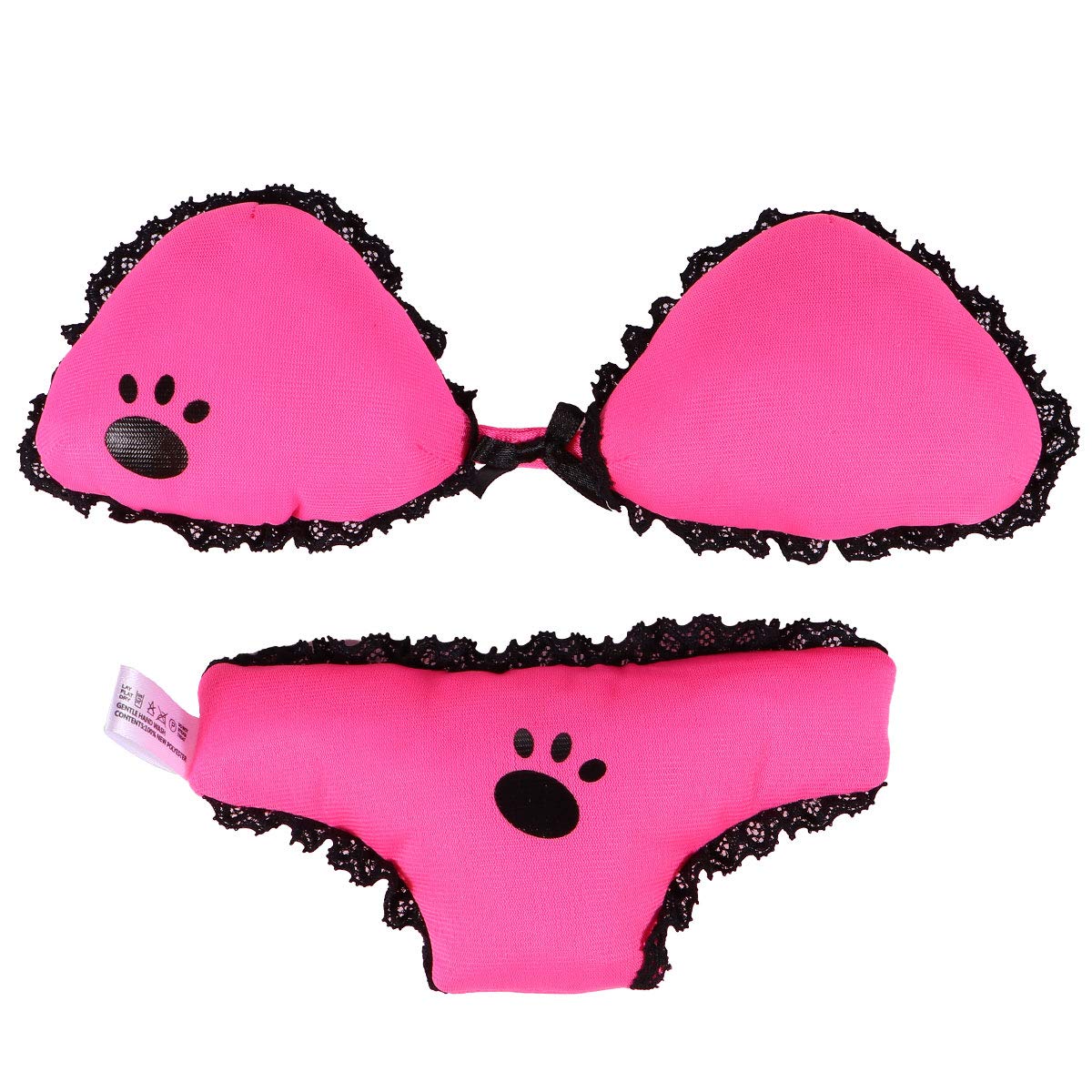2pcs Dog Bikini Plush Toy with Squeaker & Crinkle Sound - Interactive Pet Chew Toy for Puppy Teething, Training & Play - Fun Dog & Cat Toys for Indoor/Outdoor Playtime & Bonding