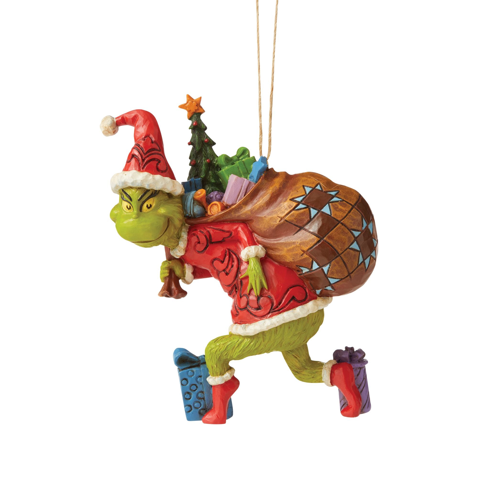 Grinch Tiptoeing Christmas Tree Ornament - Festive Holiday Decor for Xmas Trees, Home & Office