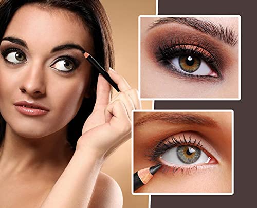 Huda Beauty Waterproof Long-Lasting Mascara, Liquid Eyeliner & Eyebrow Pencil Set (3-in-1 Black) - Perfect for Day to Night Makeup, Parties & Special Occasions