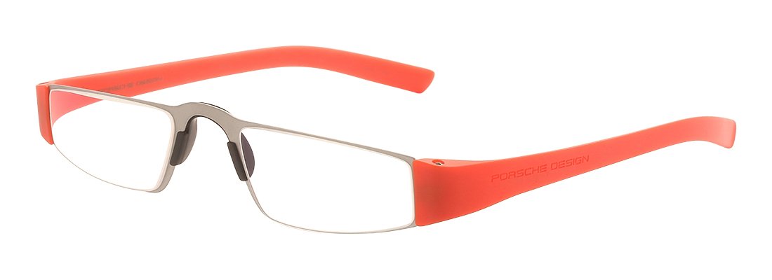 Porsche Design P8801O Reading Glasses with Rodenstock Clear Ophthalmic Lenses - Premium Coral Frame for Men & Women | Perfect for Office, Reading, and Computer Use