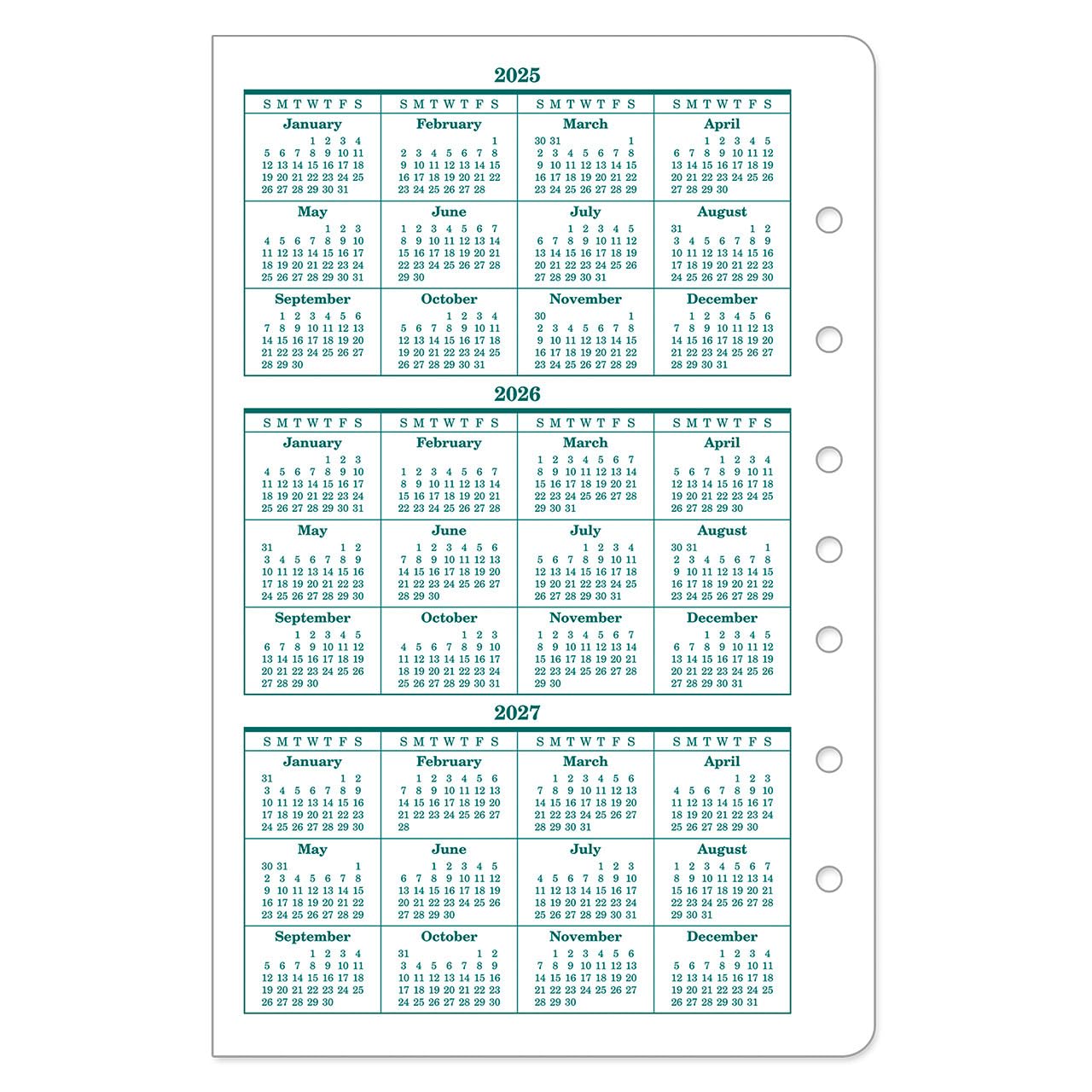 FranklinCovey 2 Page Per Day Planner 2025-2026 - Ring Bound Organizer for Productivity & Time Management | Classic Design for Professionals, Students & Goal Tracking | Perfect for Office, School & Daily Planning