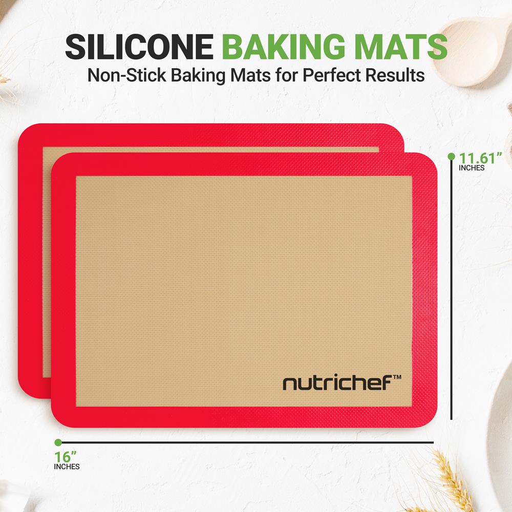 Non-Stick Silicone Baking Mat - Reusable Parchment Paper Alternative for Cookies, Pastries & Bread - Perfect for Baking, Roasting & Food Prep