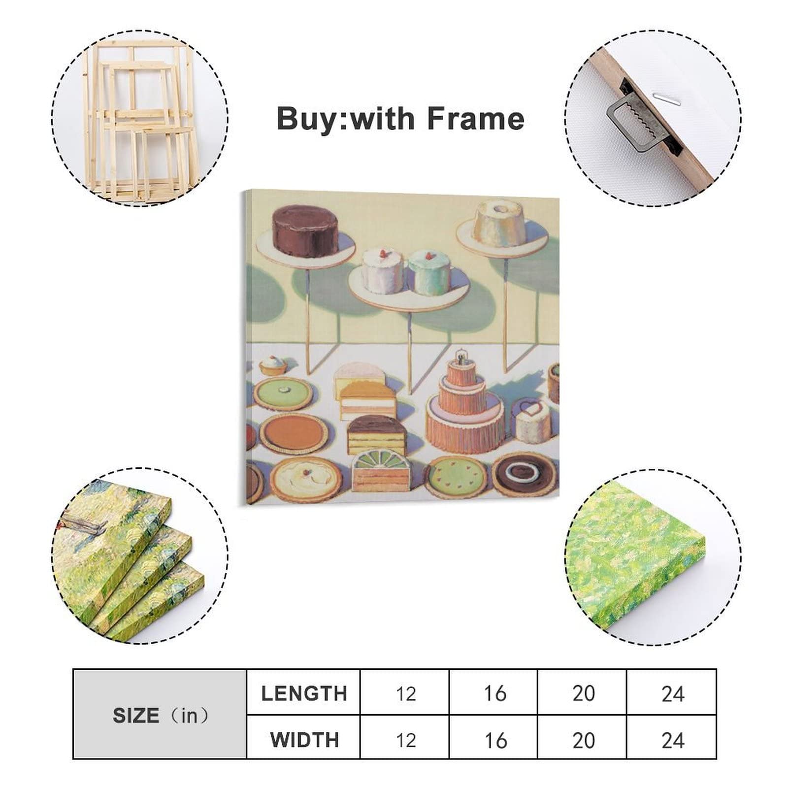 Morton Wayne Thiebaud Art Posters - 16x16inch(40x40cm) Canvas Wall Art Decor, Aesthetic Painting Prints for Living Room, Bedroom & Office - Perfect for Home Decoration & Gift Giving