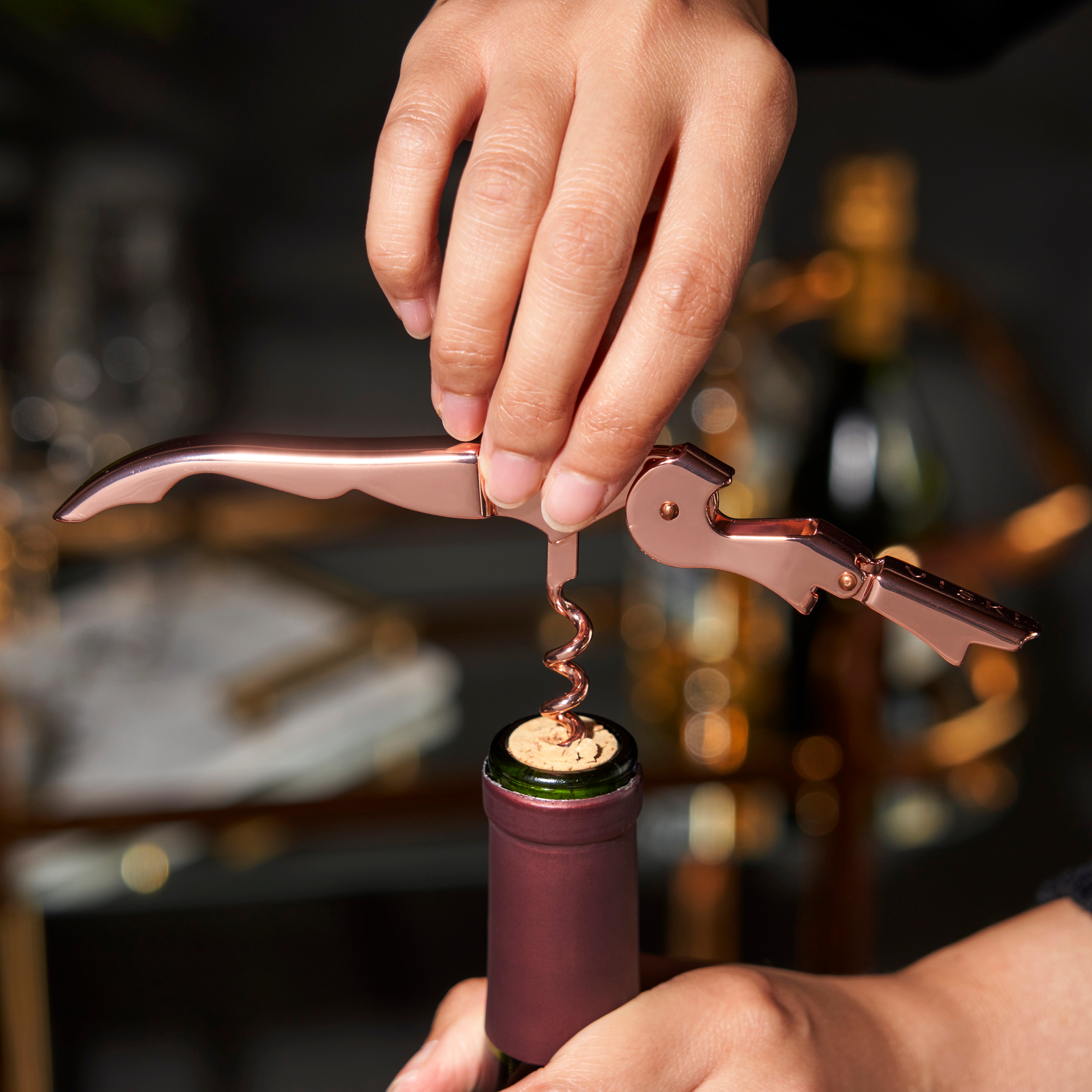 Premium Summit Signature Waiter's Corkscrew - Professional Wine Bottle Opener with Foil Cutter & Lever - Perfect for Restaurants, Bars, Wine Tastings & Home Entertaining