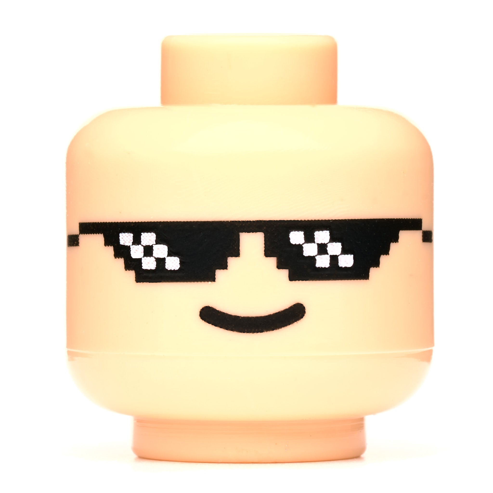Deal With It Big Head Sunglasses - Light Flesh Color for Men & Women - Perfect for Parties, Cosplay, and Funny Gifts