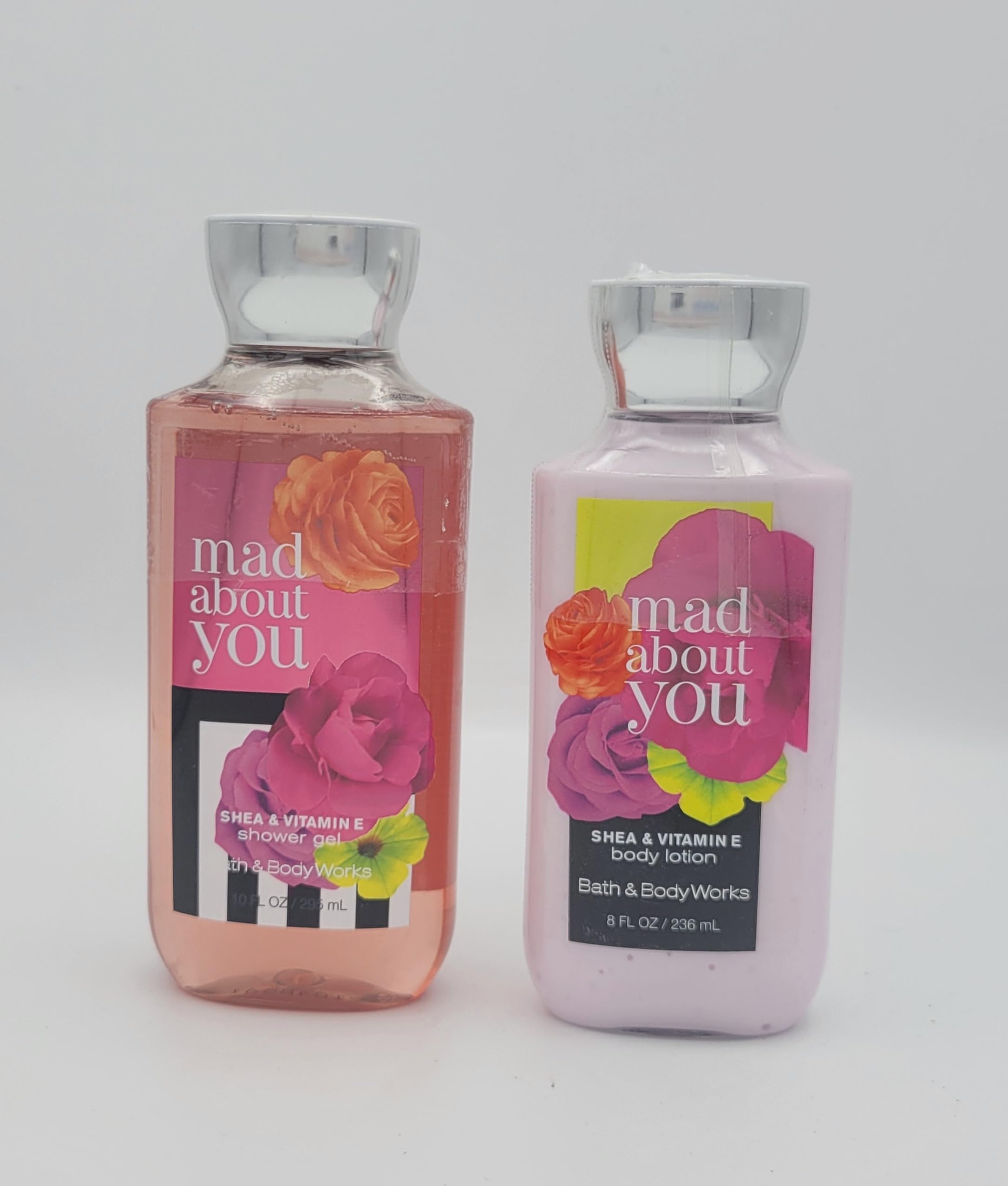 Mad About You Bath & Body 2-Piece Gift Set - Shea Butter & Vitamin E Moisturizing Shower Gel (10 fl oz) & Nourishing Body Lotion (8 fl oz) - Perfect for Spa Days, Self-Care Gifts & Relaxing Showers