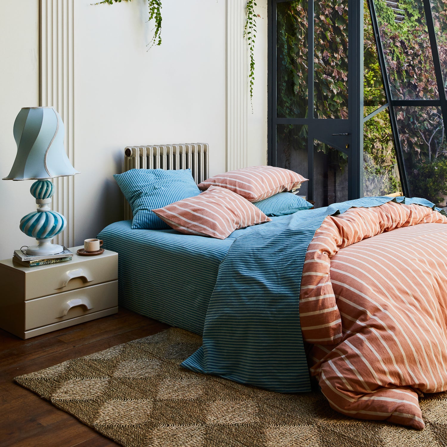Premium Cordell Cotton Euro Pillowcase Set - Soft & Breathable Bedding - Capri Blue - Perfect for Guest Rooms, Master Bedrooms & Luxury Hotels