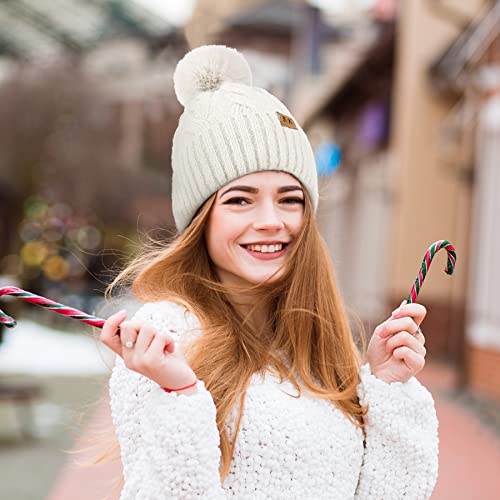 Cozy Fleece Knitted Winter Hat for Men & Women - Warm Beanie for Cold Weather - Perfect for Skiing, Snowboarding & Outdoor Activities