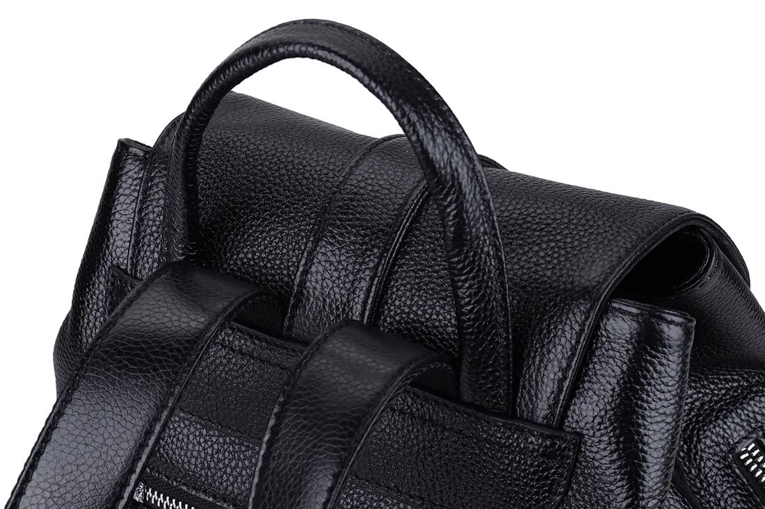 Vintage Genuine Leather Women's Backpack Purse - Stylish School Bag for College, Travel & Everyday Use | COOLCY Fashion Accessories