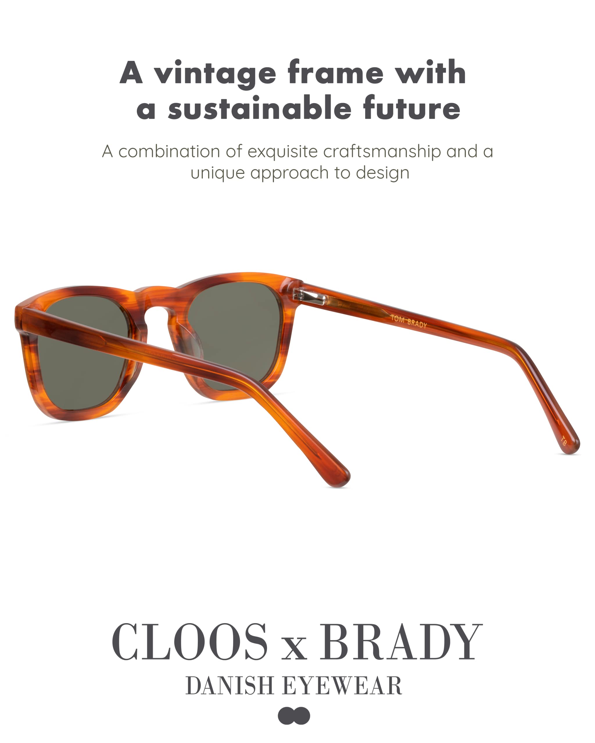 Christopher Cloos x Brady Original Polarized Sunglasses - UV Protection, Classic Style for Men & Women - Perfect for Driving, Beach, and Outdoor Activities