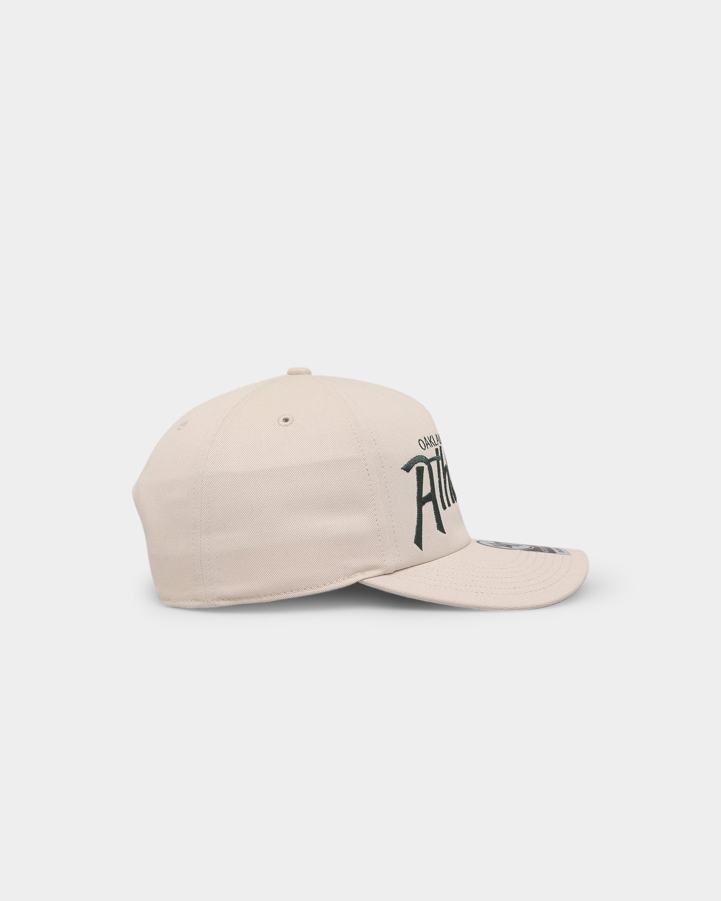 47 Brand Oakland Athletics Nantasket Script '47 Captain DT Snapback Bone Hat - Official MLB Baseball Cap for Men & Women - Perfect for Sports Fans, Streetwear Fashion and Casual Outfits