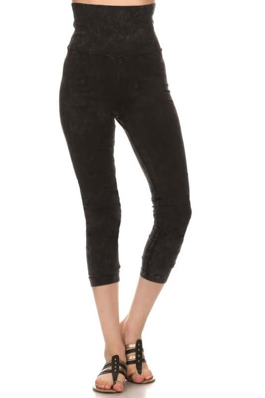 Easy Fit USA Cotton Capri Leggings - Made in USA - Comfortable Stretchy Yoga Pants for Women, Workout & Lounge Wear