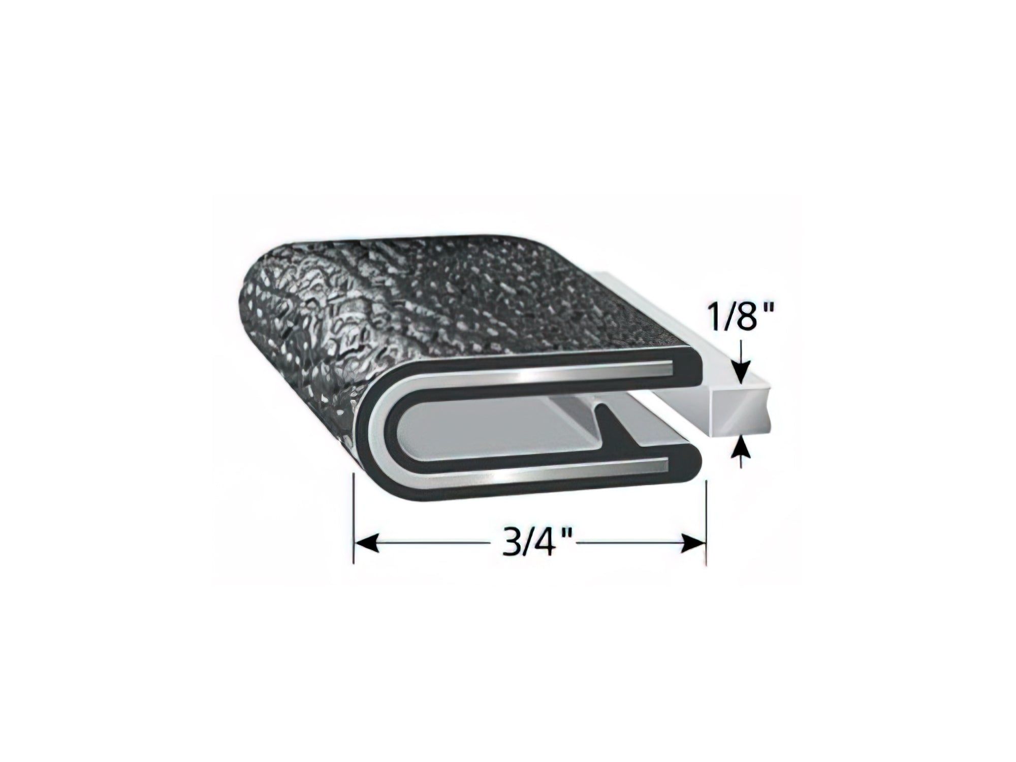 Bulk U Channel Seals - Plain Rubber Weather Stripping for Doors & Windows - Durable Sealant for Home & Commercial Use
