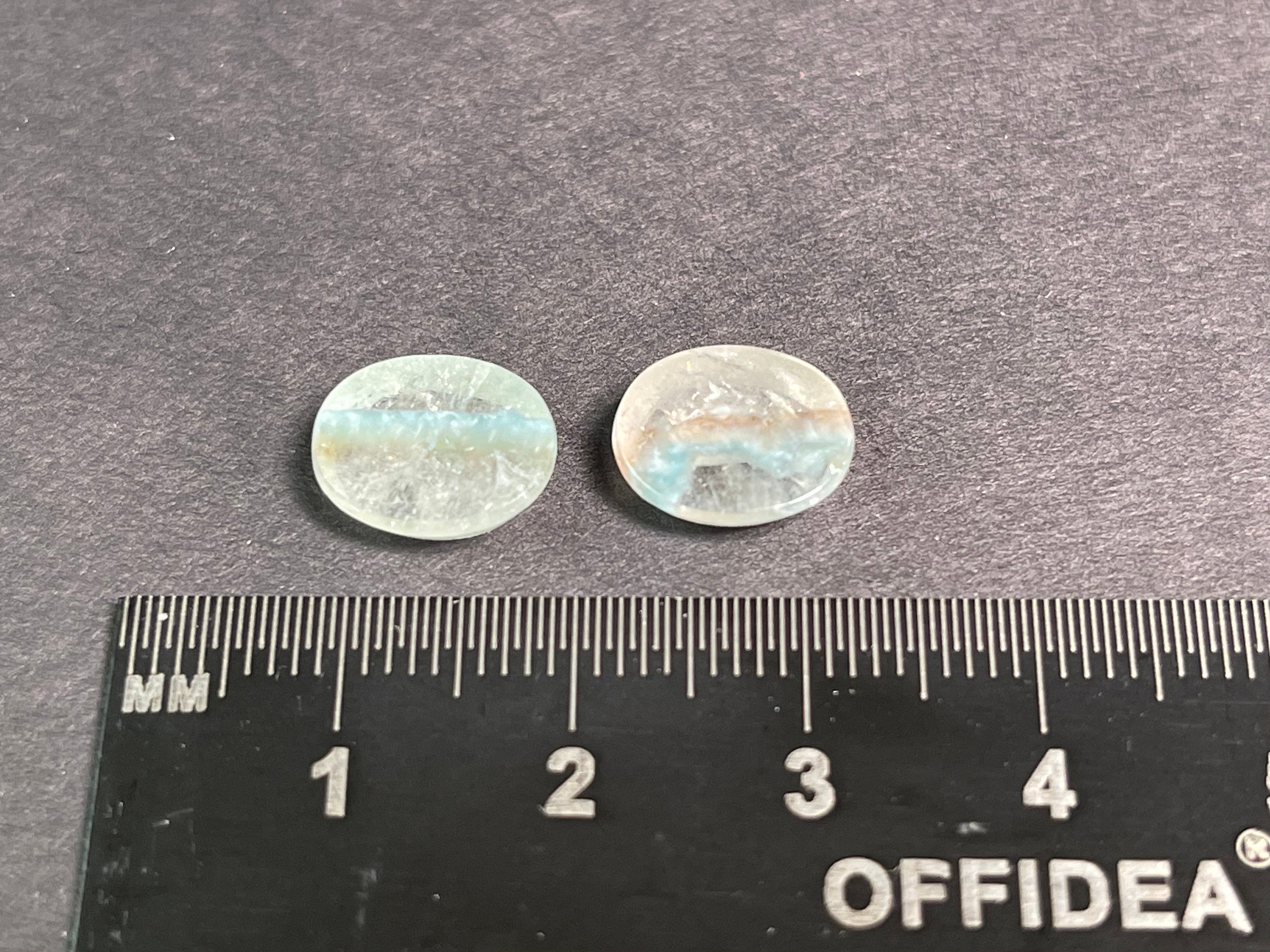 GILALITE Cabochons | Medusa Paraiba Quartz Striped Oval Gemstones for Jewelry Making (43793) - Perfect for DIY Earrings, Necklaces & Handmade Crafts