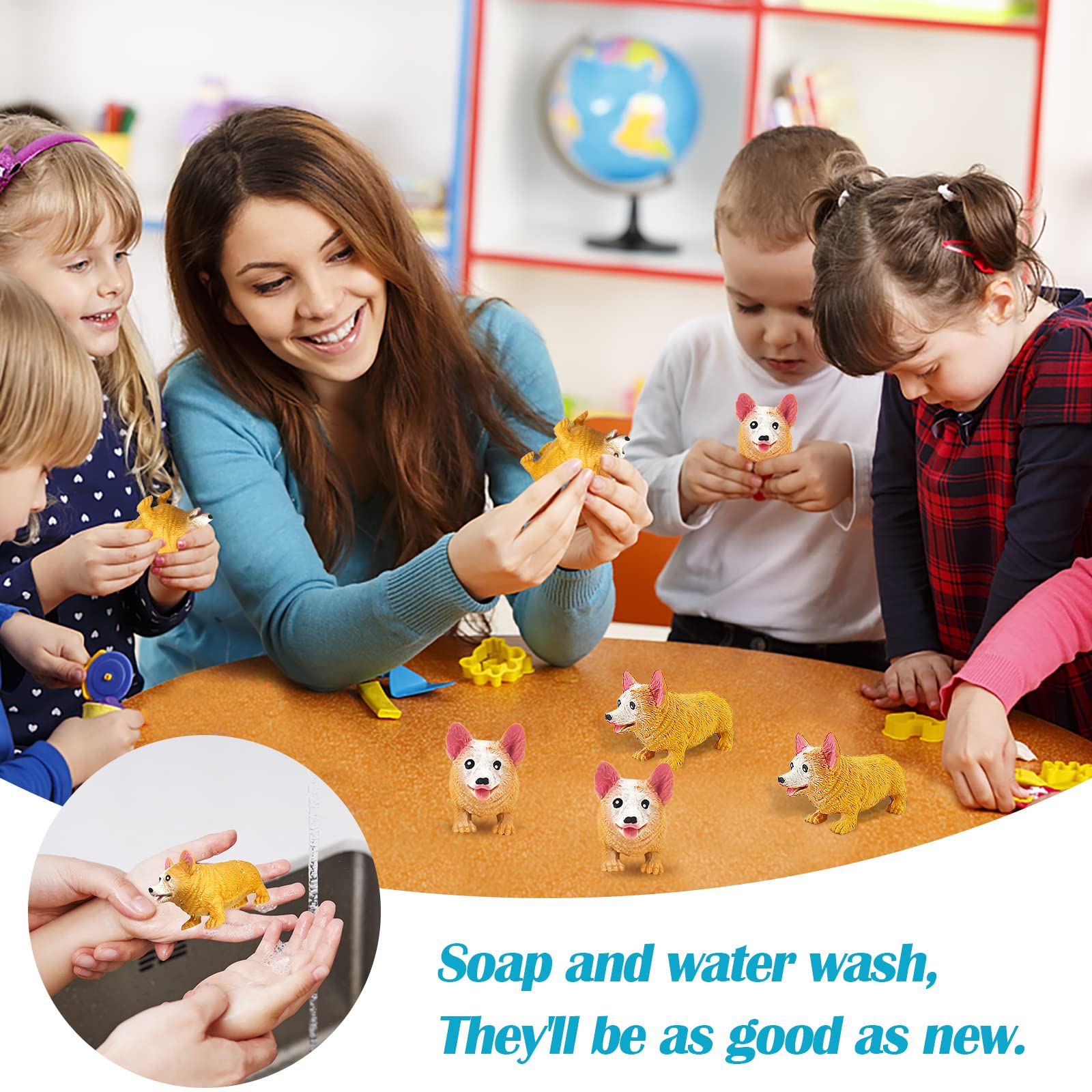 Corgi Dog Squishy Sand Filled Sensory Stress Relief Toy - Soft Squeeze Fidget Knead Toy for Kids & Adults - Perfect for Anxiety Relief, Party Favors & Sensory Play