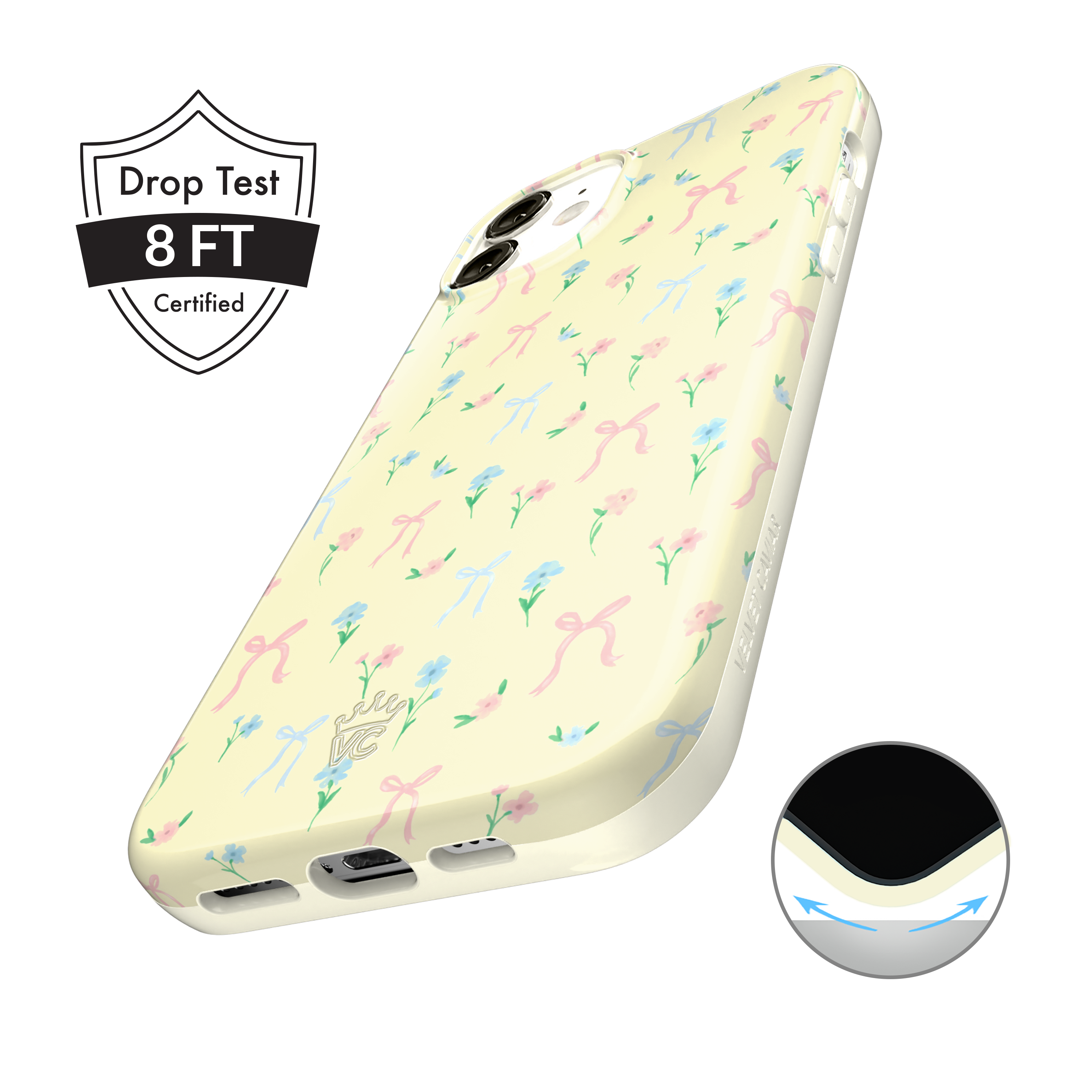 Buttercup Bows iPhone Case - Cute Floral Design Phone Cover for iPhone 13/14/15 Pro Max - Perfect for Everyday Use, Travel & Gift Giving