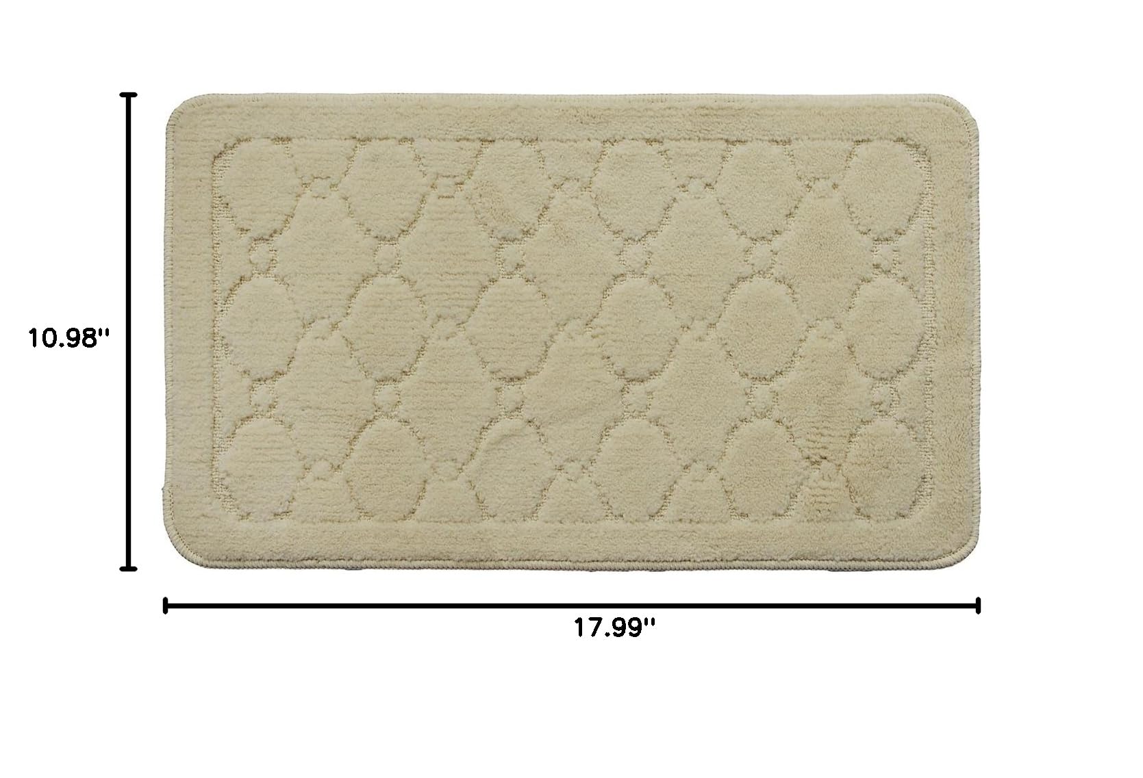 Premium 2-Piece Non-Slip Bathroom Rug Set with Soft Latex Backing - Super Absorbent & Quick-Dry Bath Mats for Safety & Comfort (Cream) - Perfect for Bathroom, Shower, Vanity & Spa Areas