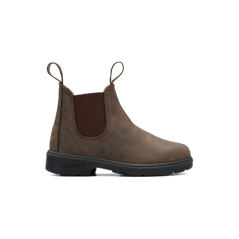 Premium Leather Chelsea Boots for Kids - Blundstone Series 565 Rustic Brown | Comfortable & Durable Children's Boots for School, Outdoor Play & Everyday Wear